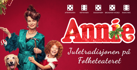 Link til Annie musikal Folketeateret hotellpakke med billetter