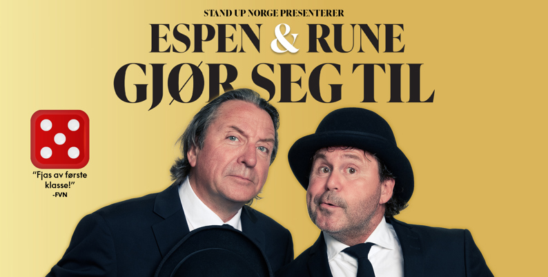 Promobilde for Espen & Rune gjør seg til hotellpakke med billetter