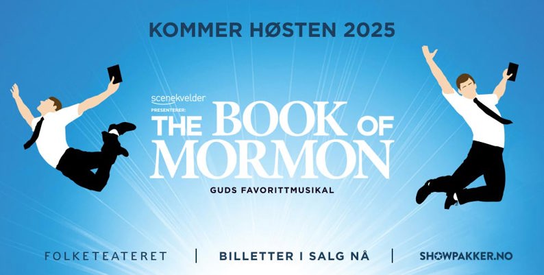 Promobilde for Book of Mormon Folketeateret hotellpakke med billetter