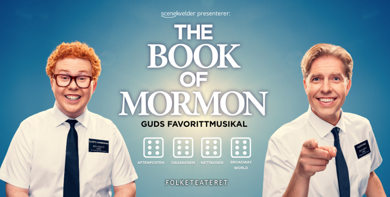Promobilde for Book of Mormon Folketeateret hotellpakke med billetter