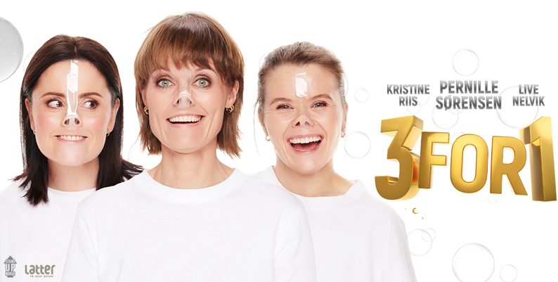 Promobilde for 3 for 1 Pernille Soerensen Live Nelvik Kristine Riis Latter