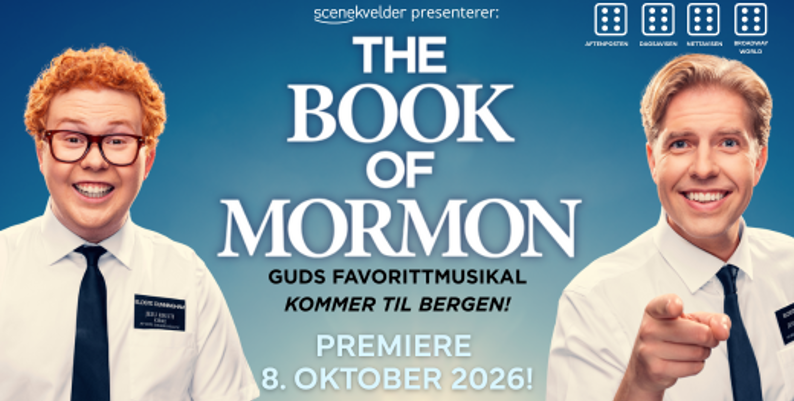 Promobilde for The Book of Mormon Grieghallen hotellpakke med billetter