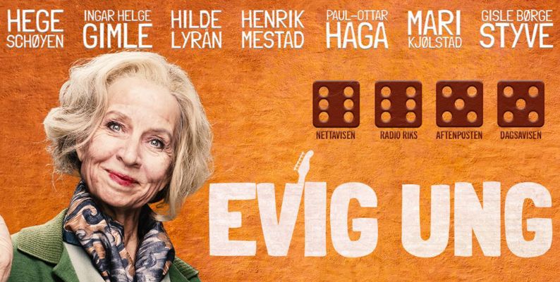 Promobilde for Evig ung komedie med Schoeyen Hjelmeland Mestad Maurstad Gimle og Styve