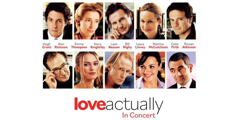 Promobilde for Love Actually in Concert hotellpakke med billetter