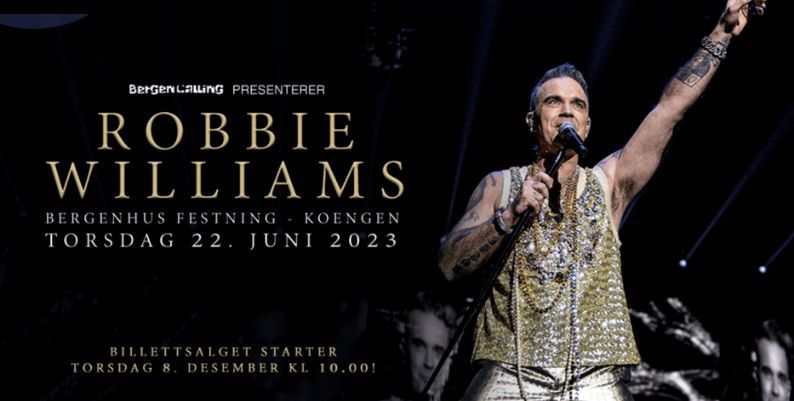 Promobilde for robbie williams bergenhus festning