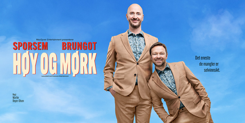 Promobilde for Terje Sporsem & John Brungot - Høy og Mørk Stavanger hotellpakke med billetter