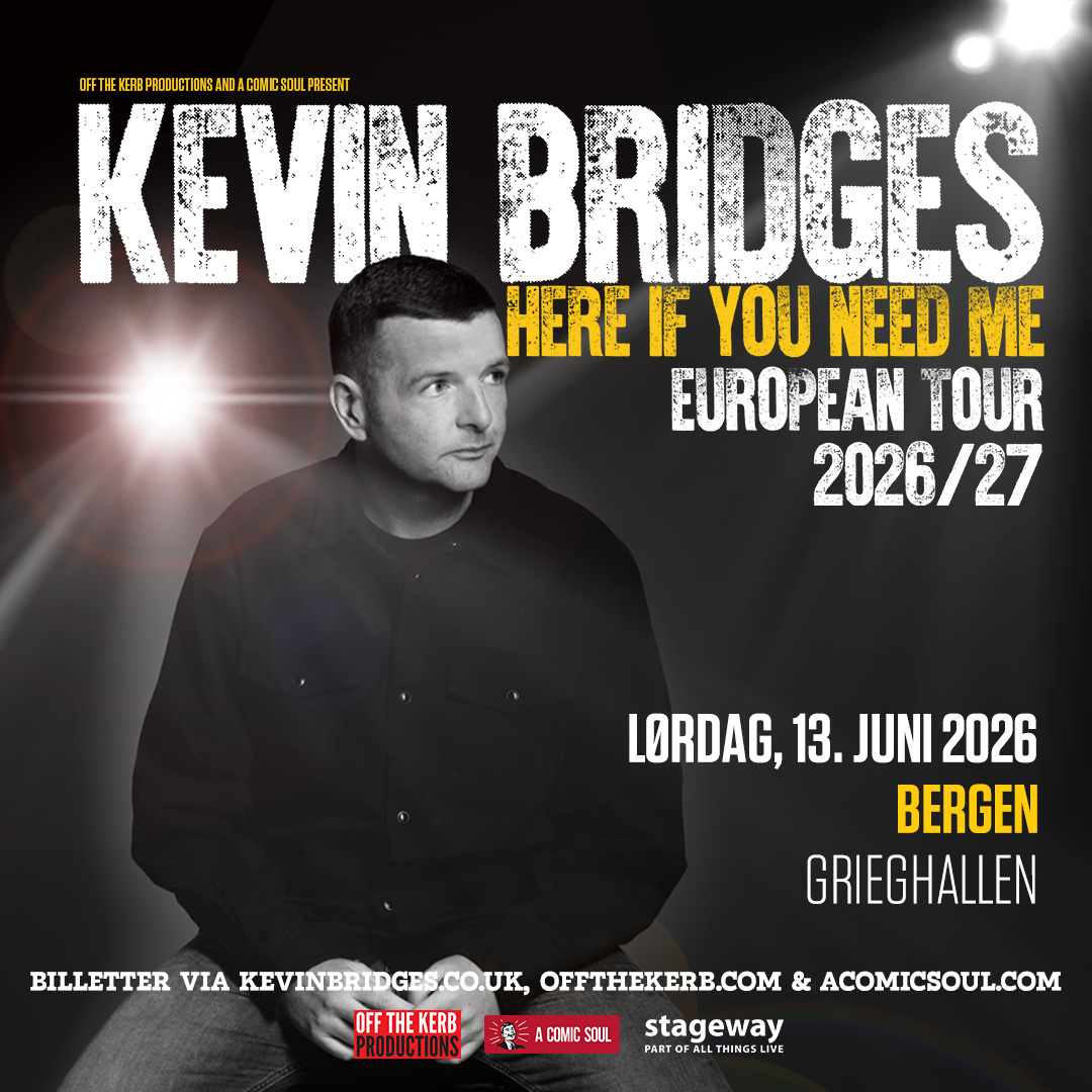 Link til Kevin Bridges hotellpakke med billetter