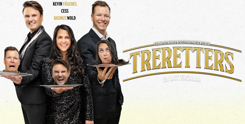 Promobilde for Treretters med Kevin Vågenes, Cess og Rasmus Wold