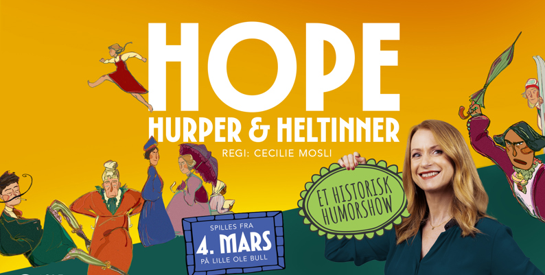 Promobilde for Hope, hurper og heltinner hotellpakke med billetter