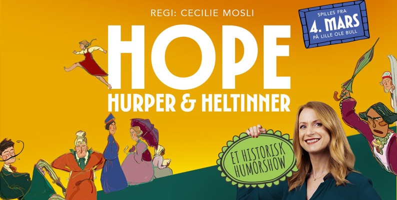 Promobilde for Hope, hurper og heltinner hotellpakke med billetter