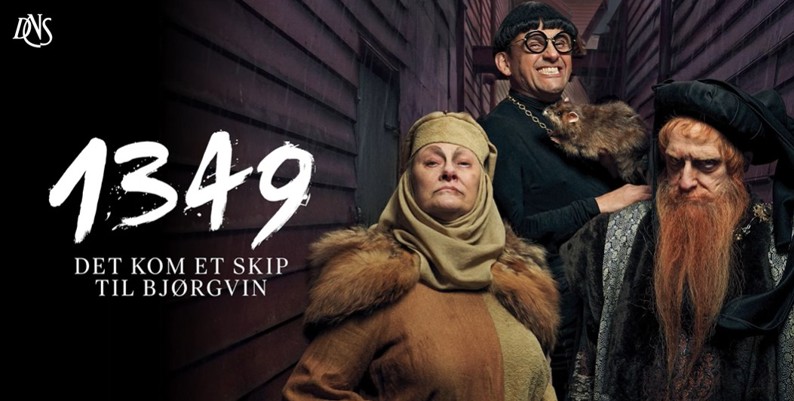 Promobilde for 1349 - Det kom et skip til Bjørgvin hotellpakke med billetter