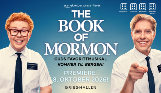 Link til The Book of Mormon Grieghallen hotellpakke med billetter