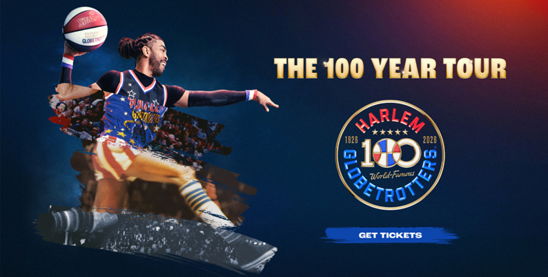 Promobilde for Harlem Globetrotters hotellpakke med billetter
