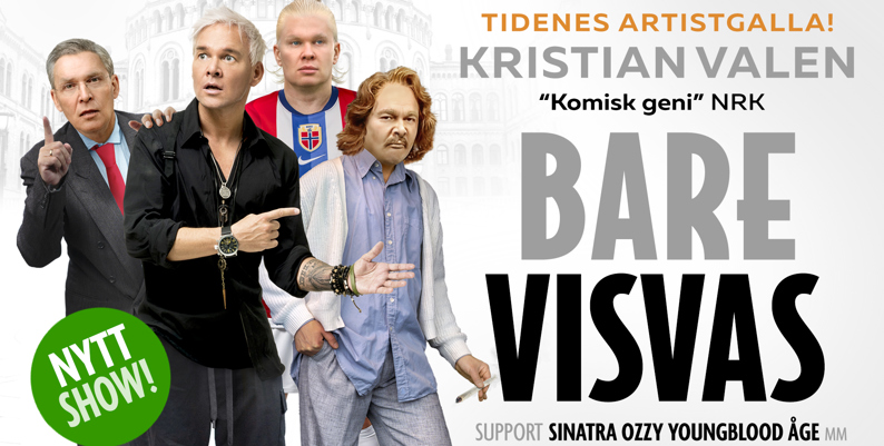 Promobilde for Kristian Valen med Bare VisVas hotellpakke med billetter