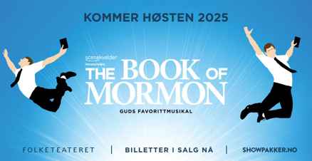 Link til Book of Mormon Folketeateret hotellpakke med billetter