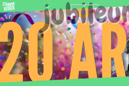 Link til Åpningsshow Stand Up Bergen 20 år hotellpakke med billetter