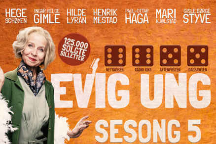 Link til Evig ung komedie med Schoeyen Hjelmeland Mestad Maurstad Gimle og Styve