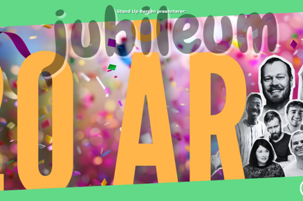 Link til Avslutningsshow Stand Up Bergen 20 år hotellpakke med billetter